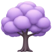 pastel purple tree sticker