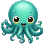 Cute kraken happy sticker