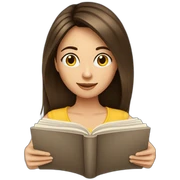 basic-brunette-girl-reading sticker