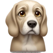 sad dog sticker