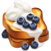 french toast with yogurt and blueberries sticker