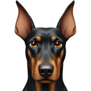 Aggressive Doberma with cropped ears sticker