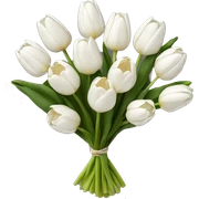 white tulip bouquet  sticker
