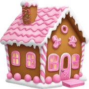 Pink gingerbread house  sticker