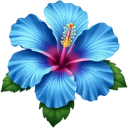 blue hibiscus  sticker