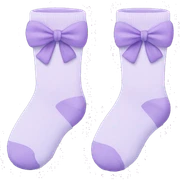 Pastel lavander socks with little bow on top sticker