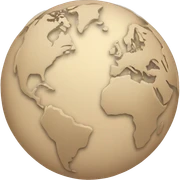 beige globe  sticker