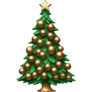 Christmas tree with bronze balls sticker