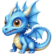 Baby blue dragon  sticker
