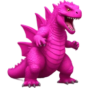 godzilla pink sticker