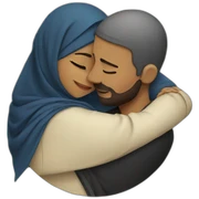 Hijab women and man hug sticker