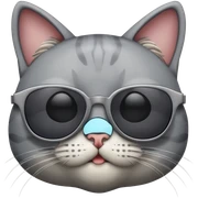 Cat with sunglasses sticker