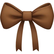 Brown bow sticker