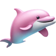 pink dolphin sticker