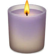 Candle in a powder-colored glass sticker