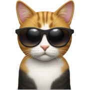 Cat with sunglasses sticker