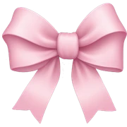 light pink bow sticker