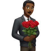 Man holding roses  sticker
