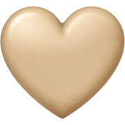 Beige heart sticker