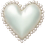 pearl heart sticker