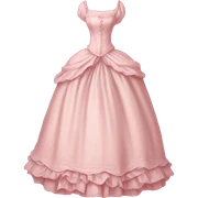 rococo pale pink dress sticker