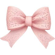 light pink lacey bow  sticker