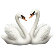 Swan couple sticker
