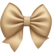Beige bow sticker