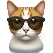 Cat with sunglasses sticker