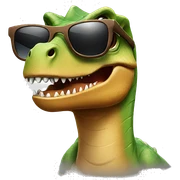 dinosaur wearing sunglasses  sticker