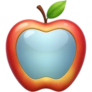 mirror emoji style apple sticker