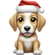 christmas puppy sticker