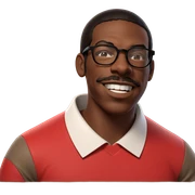thoughtful boy with glasses sticker