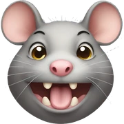 Ugly obese rat sticker
