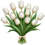 white tulip bouquet  sticker