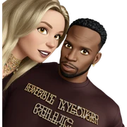 diverse friends with jewelry sticker