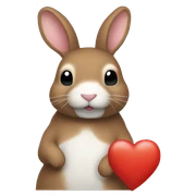 Conejo+amor sticker