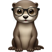 Otter with glasses sticker