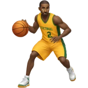 Man playing basketball sticker