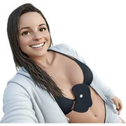 smiling girl in bikini outdoors sticker