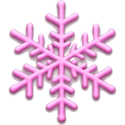 pink snowflake  sticker