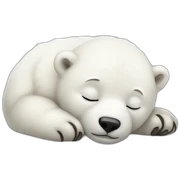 Baby polar bear sleeping sticker