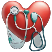 Heart and stethoscope  sticker