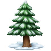 Winter pine tree sticker