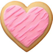 Heart shaped Sugar Cookie with pink frosting  sticker