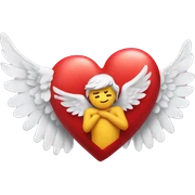 Heart with angel wings sticker