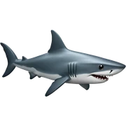 Shark with a top hat sticker