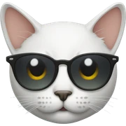 Cat with sunglasses sticker