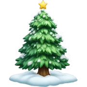 Christmas tree with snow  sticker