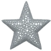 Silver Rhinestone star sticker